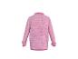 Rosa Langarm-Fleece-Sweatshirt mit Kragen, Rückansicht.