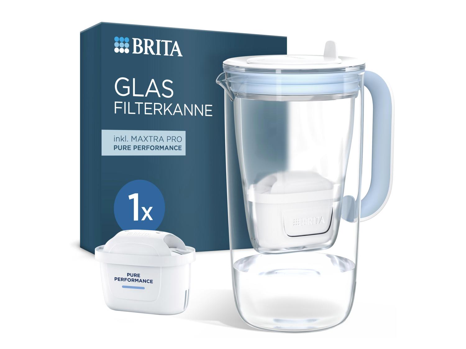 BRITA Glas Wasserfilter-Kanne, inkl. 1x MAXTRA PRO Pure Performance
