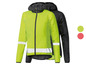 Gelbe Windjacke mit reflektierenden Streifen