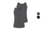 Zweierpack dunkelgraue und schwarze Herren-Tanktops