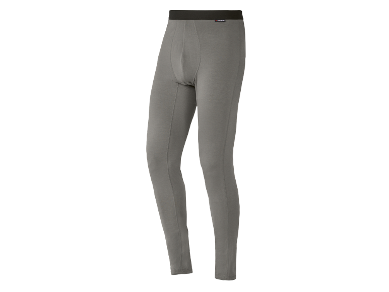 Graue Herren-Thermo-Leggings mit breitem elastischem Bund
