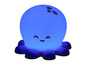 Eine blaue Nachtlampe in Form eines Oktopus.