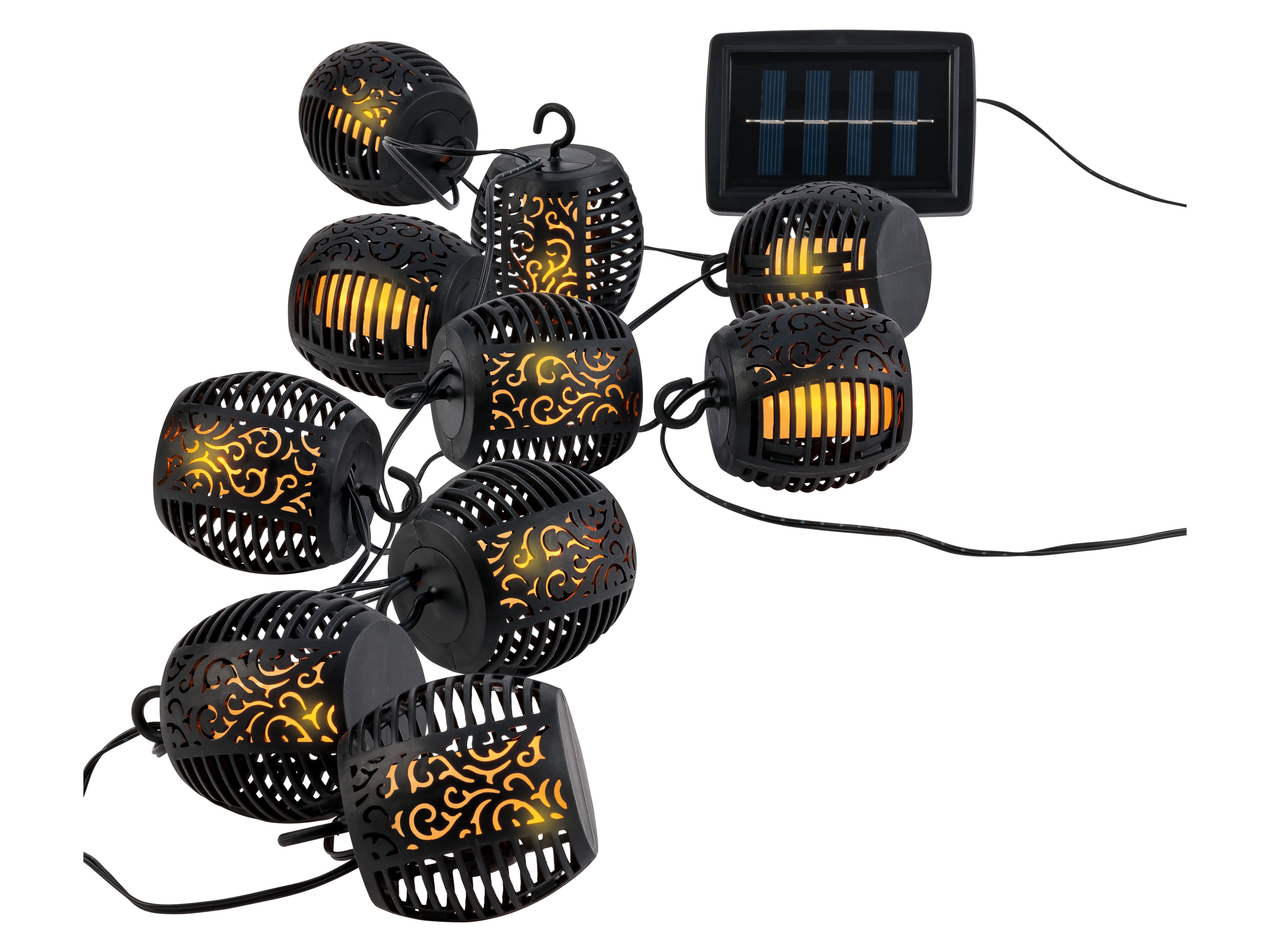 Thumbnail - LIVARNO® Lichterkette Flammeneffekt Ball, Mini Laterne Solar 100 LED (Ball)