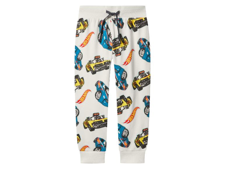 Kinder-Jogginghose in Off-White mit Hot Wheels-Print