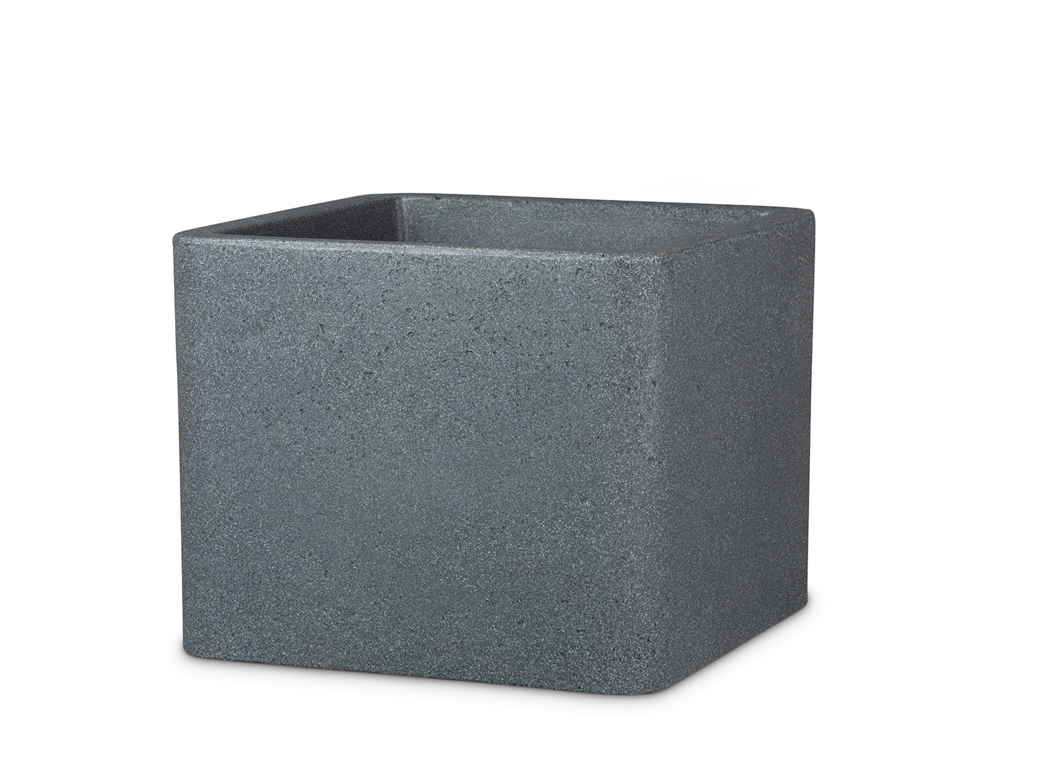 Großer Quadratischer Pflanzkübel Aus Recyceltem Kunststoff – 38 Cm, Schwarz, Für Garten & Balkon