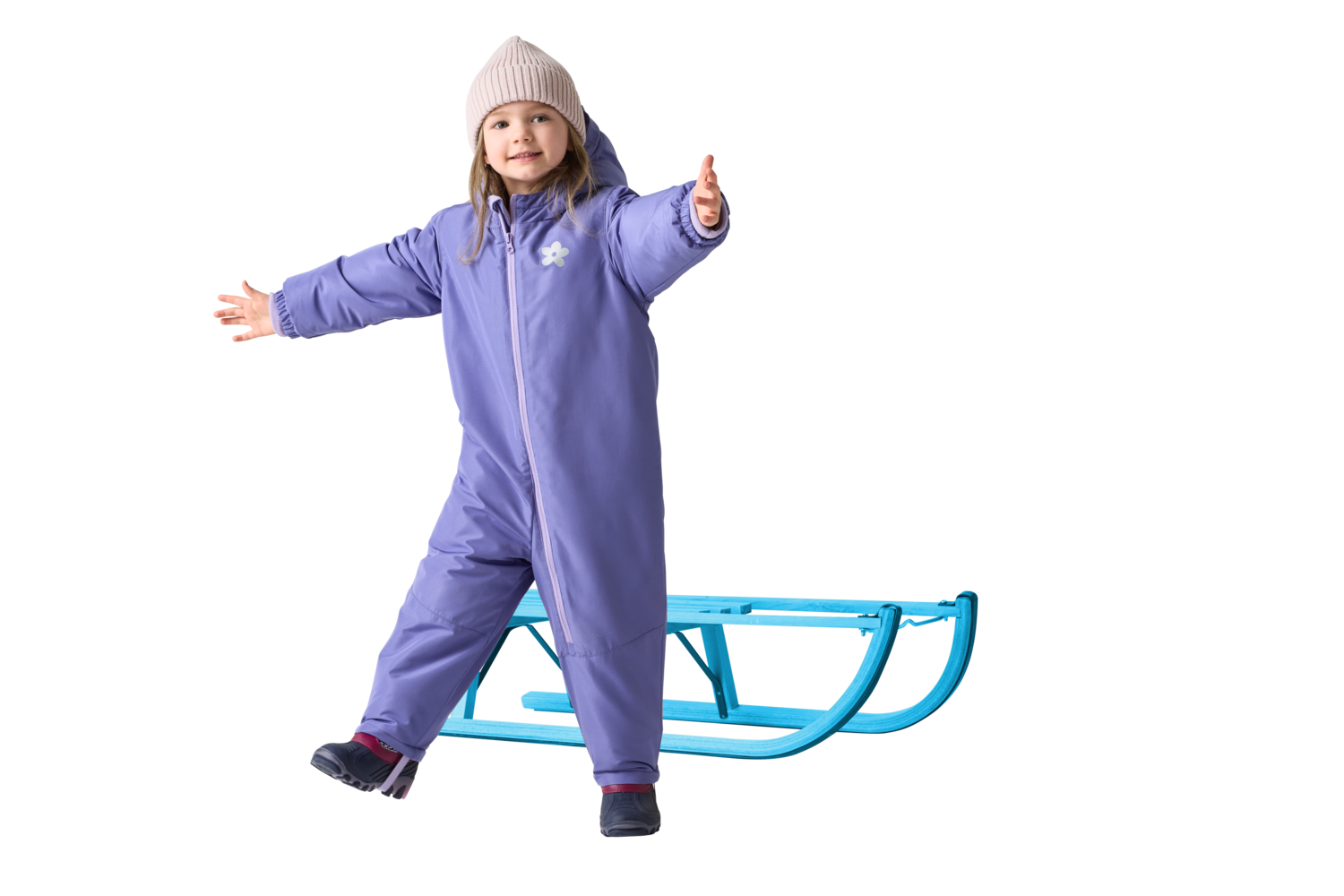 LUPILU® Baby Kleinkinder Schneeoverall (Lila, 110/116) – Bild 2 von 4