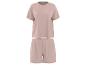 Rosa Damen-Pyjama-Set mit T-Shirt und Shorts
