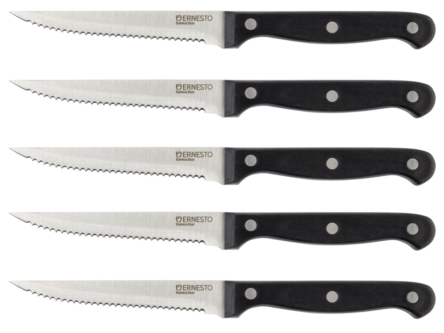 ERNESTO® Steakmesser Set, Mit Wellenschliff LIDL