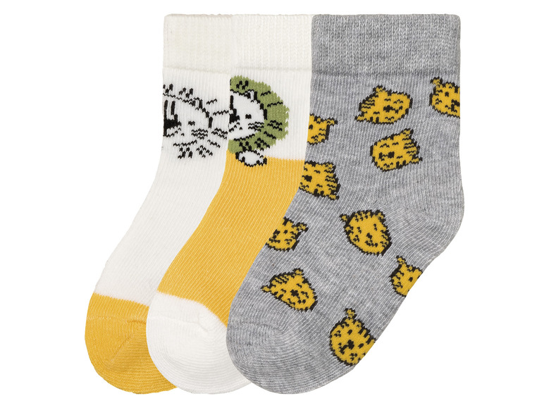 Gehe zu Vollbildansicht: lupilu® Baby Socken, 3 Paar, mit Bio-Baumwolle - Bild 7