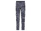 Dunkelblaue Leggings mit einem Weihnachtsmuster aus Rentieren.