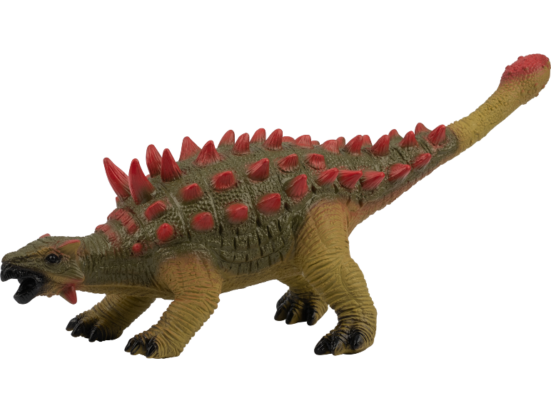Ankylosaurus-Dinosaurier-Spielzeug mit roten Stacheln