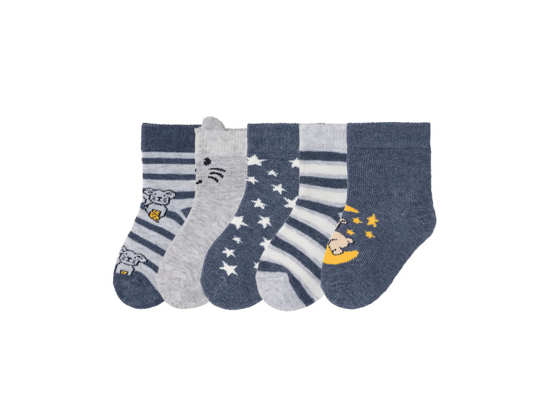 Gehe zu Vollbildansicht: lupilu® Baby Jungen Socken, 5 Paar, mit Bio-Baumwolle - Bild 8