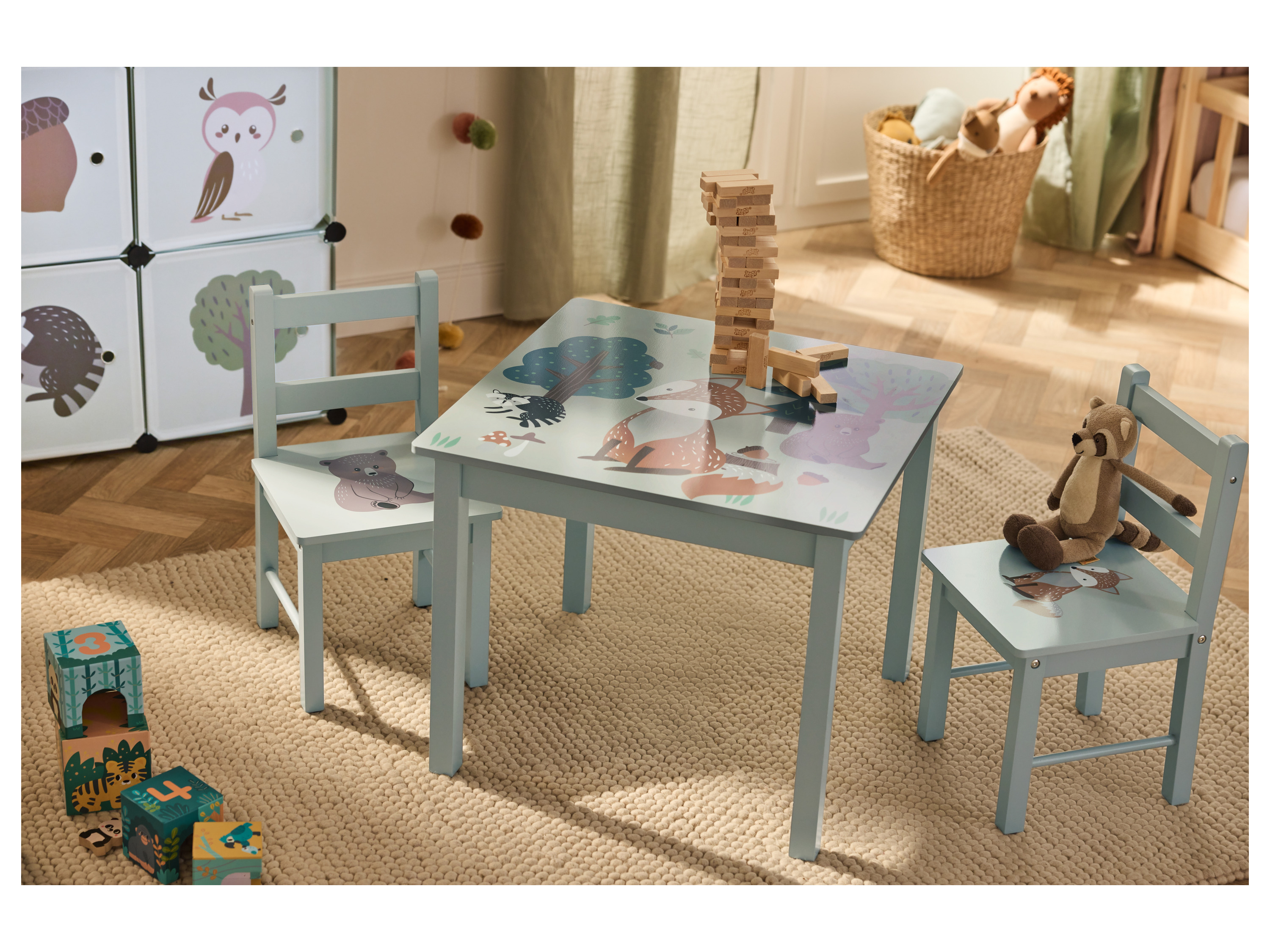 LIVARNO® Kindertisch mit 2 Stühlen 2