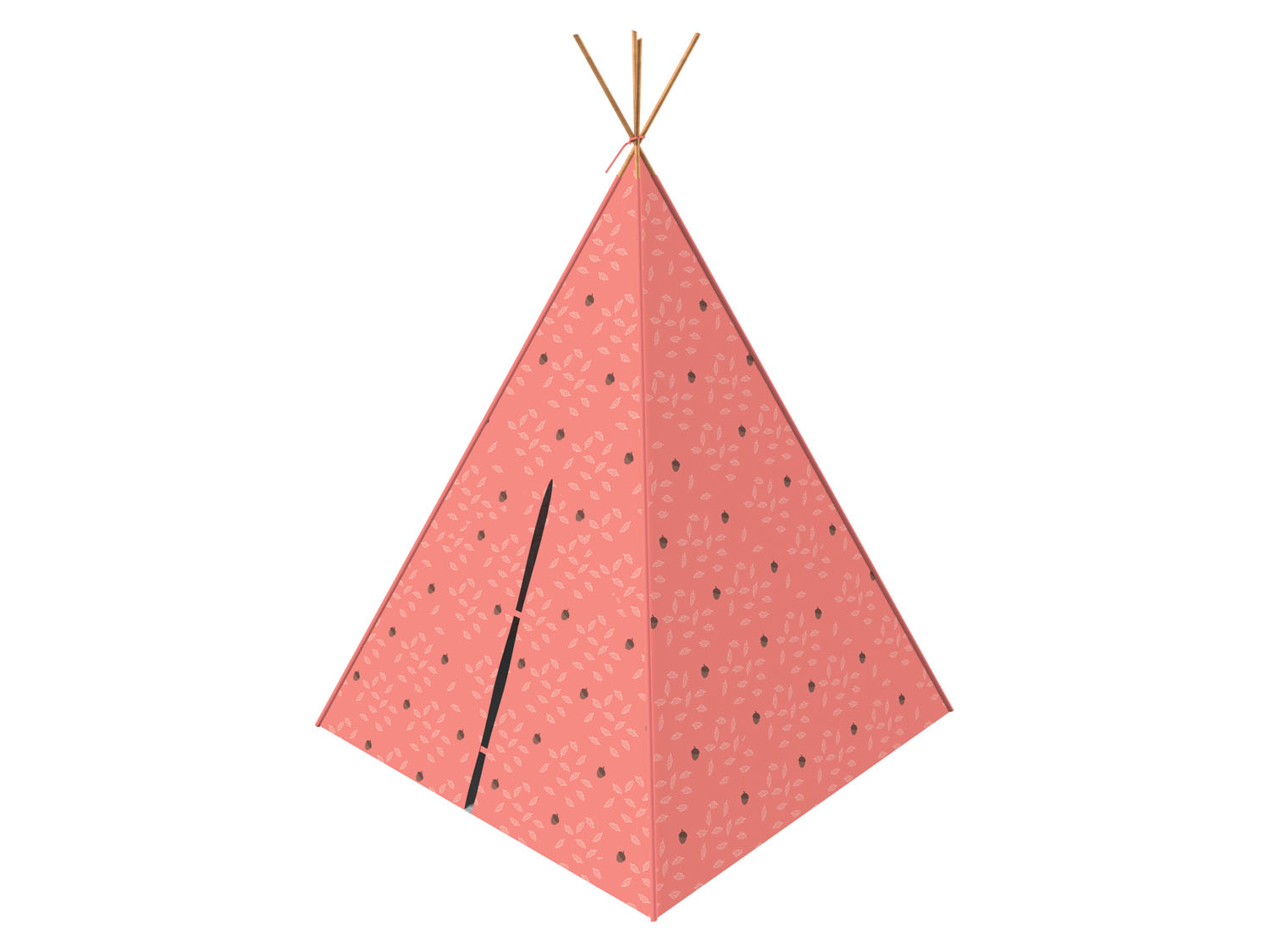 Playtive Holz Tipi Spielzelt Waldtiere (Rot) | 04055332035318