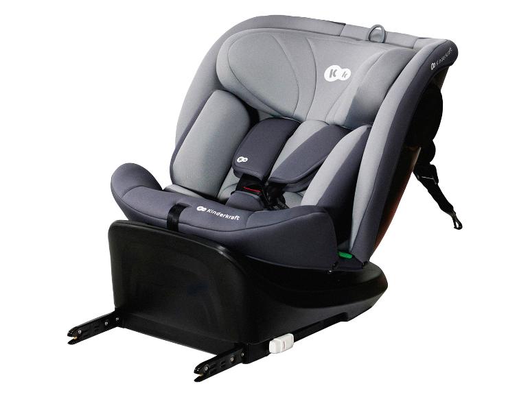 Grauer Babyautositz mit schwarzer Basis