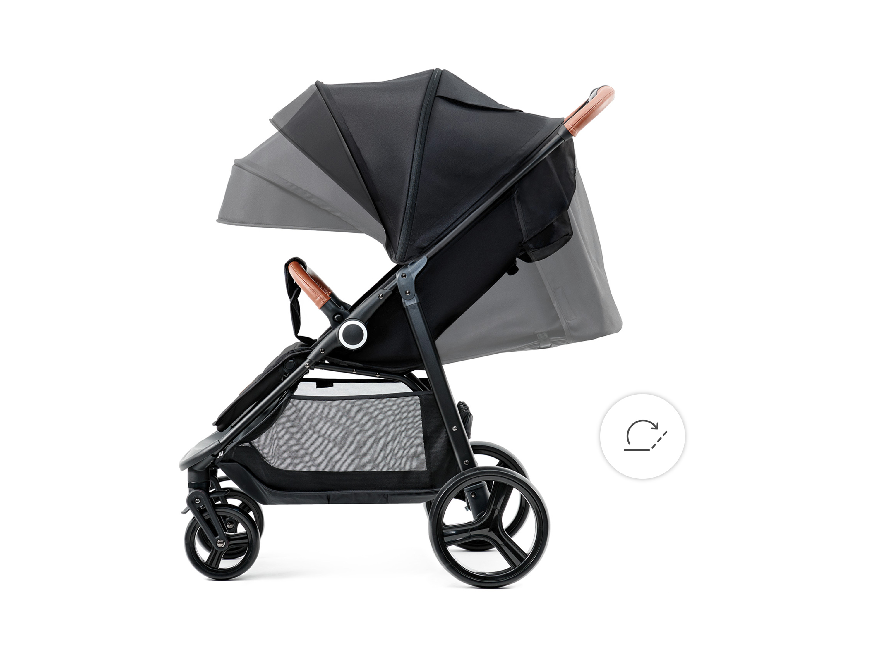 KINDERKRAFT Kinderwagen GRANDE Classic (Schwarz) – Bild 3 von 4