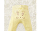 Gelbe Baby-Leggings mit Hasenmotiv.