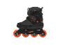 Schwarz-orange Inline-Skates.