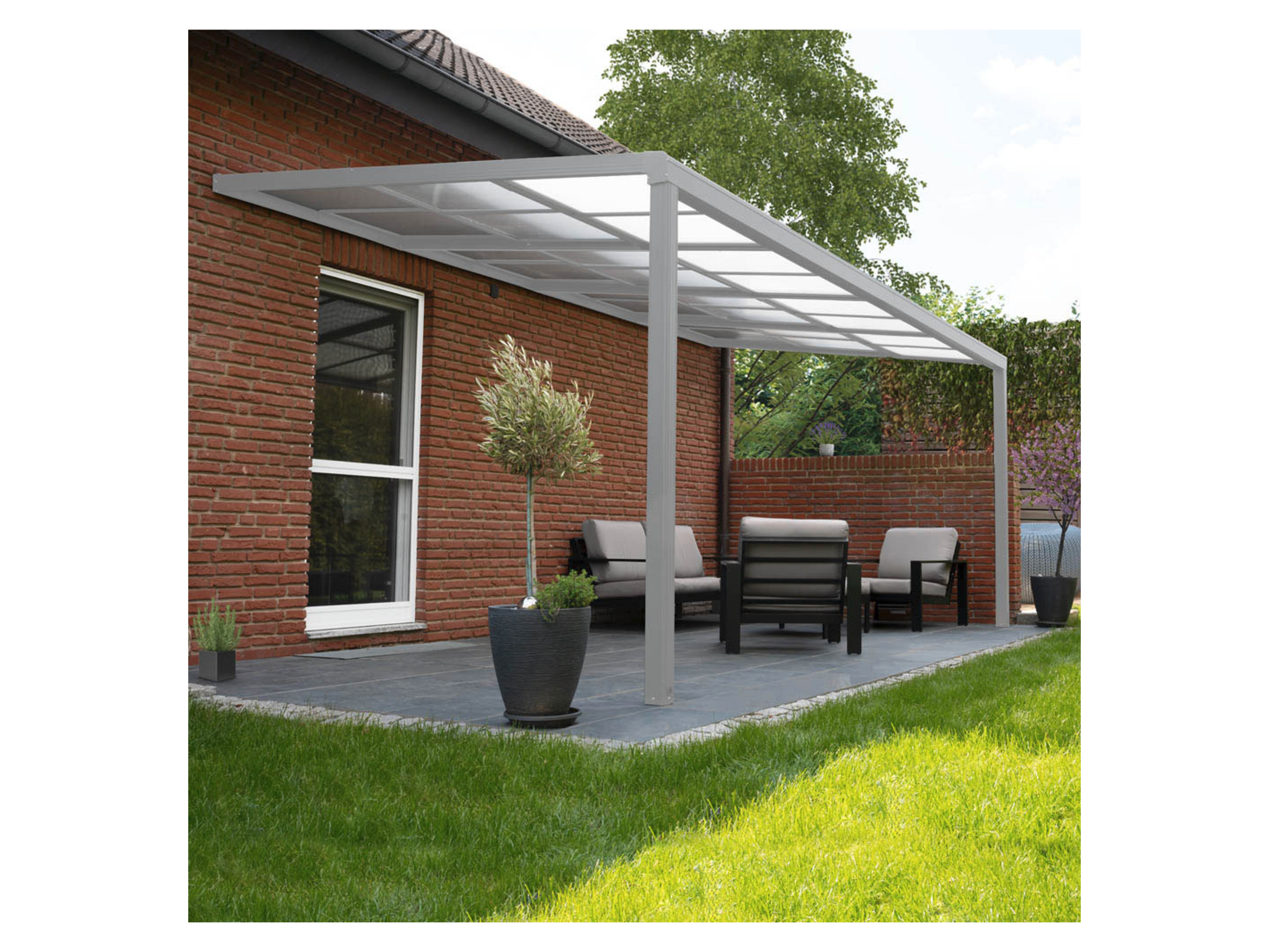 HOME DELUXE Terrassenüberdachung »SOLIS DELUXE«, verschiedene Größen (390 x 295 cm, Weiß) – Bild 2 von 3
