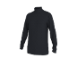 Schwarzes Langarm-Rollkragenshirt.