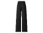 Schwarze, weite Damenhose mit elastischem Bund.