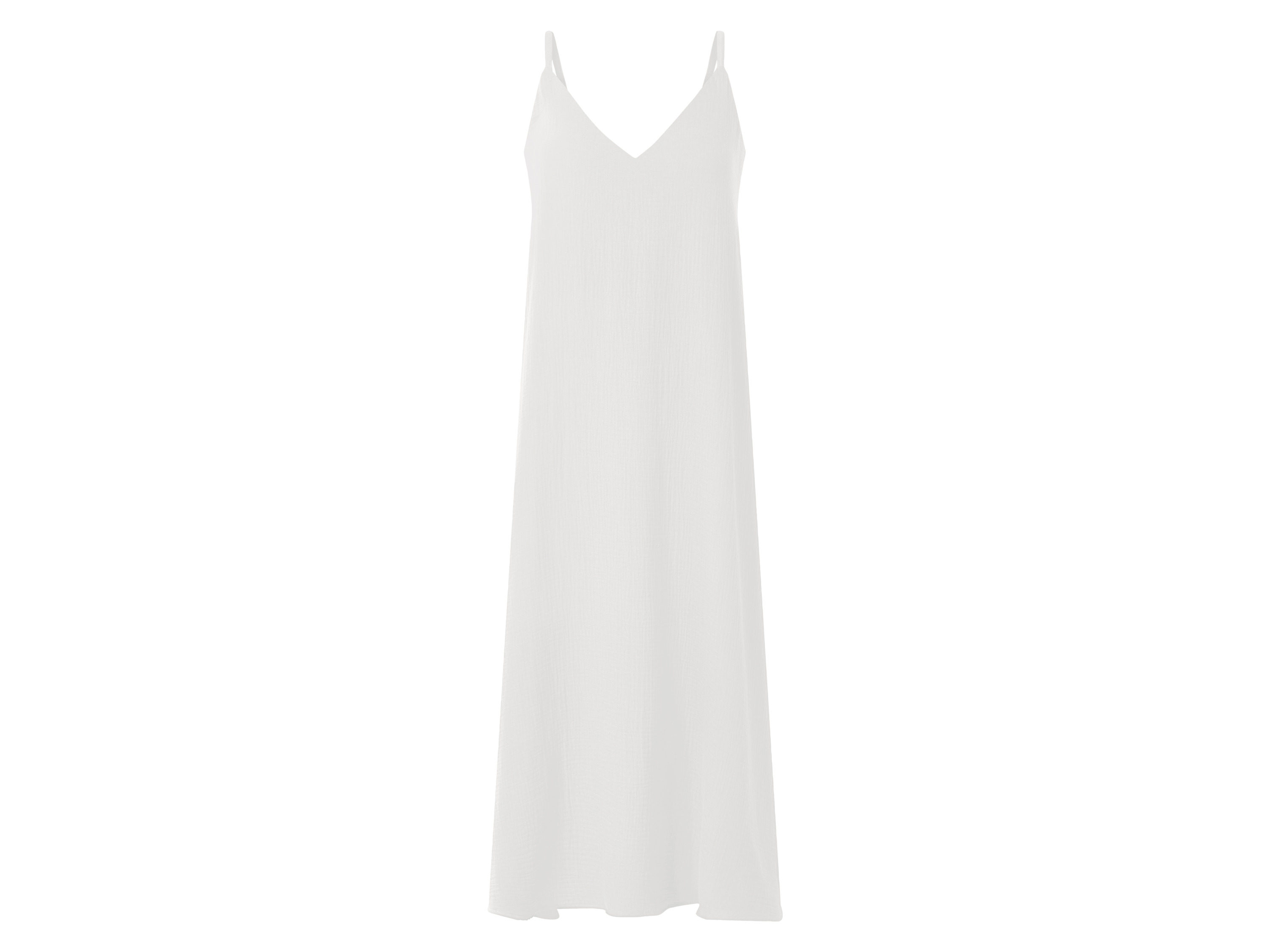 ESMARA® Damen Musselinkleid (Weiß, XS(32/34))