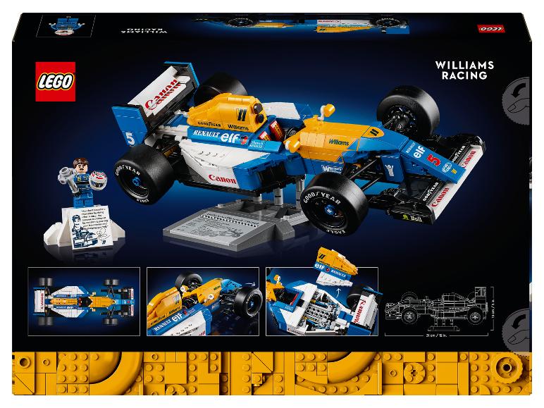 LEGO Williams Racing Set mit Rennwagen und Minifigur.