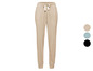 Beige Jogginghose mit Satinband.