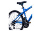 Blaues Mountainbike mit Shimano-Schaltung.