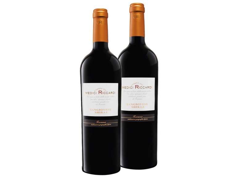 2er Weinpaket Casato dei Medici Riccardi Sangiovese Shyrah Toscana IGT trocken, Rotwein
