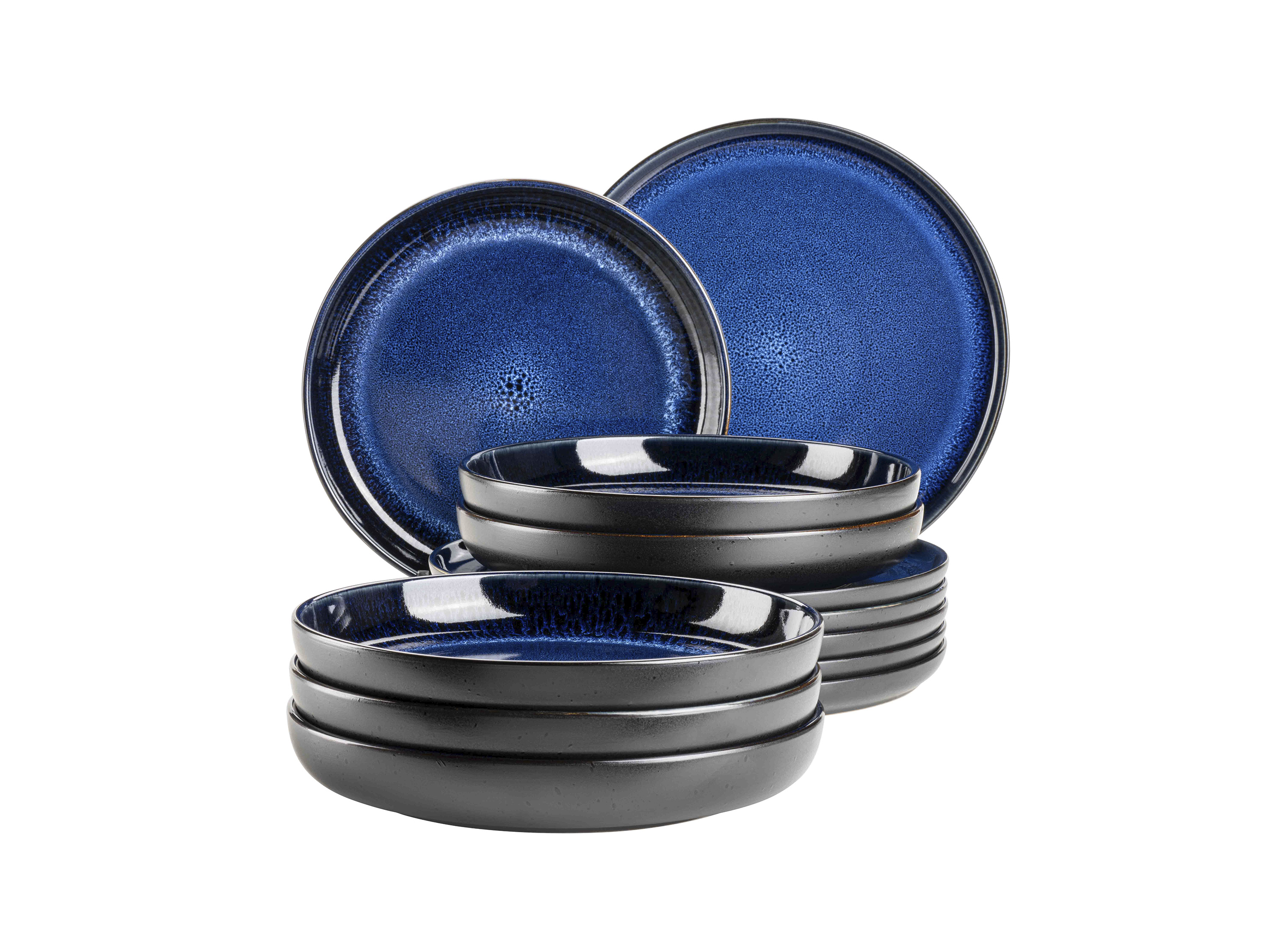 MÄSER Serie Niara, Tafelservice, 12 tlg (Schwarz / Blau) | 09001794850568 MÄSER Serie Niara, Tafelservice, 12 tlg (Schwarz / Blau) | 09001794850568