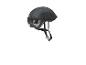 Schwarze Regenhülle für Fahrradhelm.