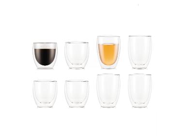 BODUM Doppelwandiges Gläser Set »Pavina«, 8-teilig