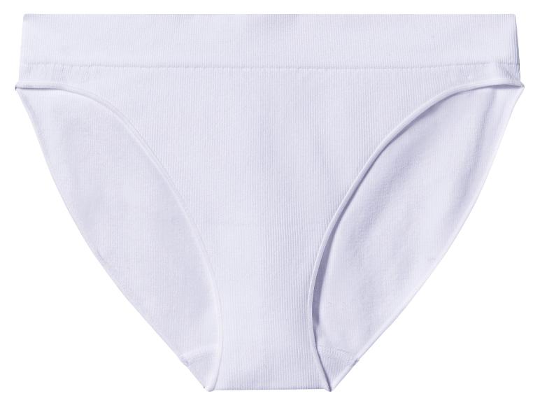 Weißer, gerippter Damen-Hipster-Slip.