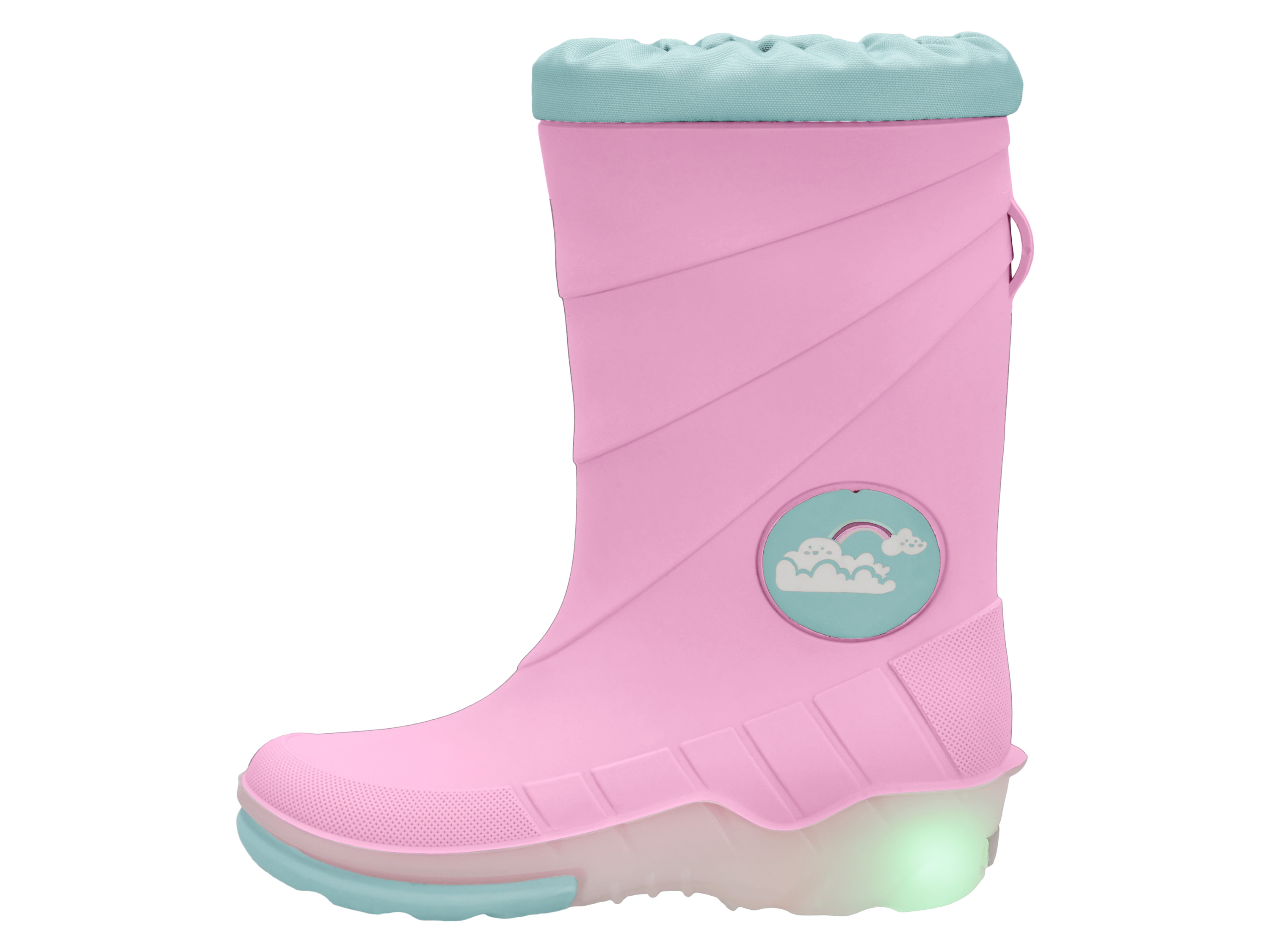 Thumbnail - lupilu® Kleinkinder Regenstiefel mit Licht (Pink, 24/25)