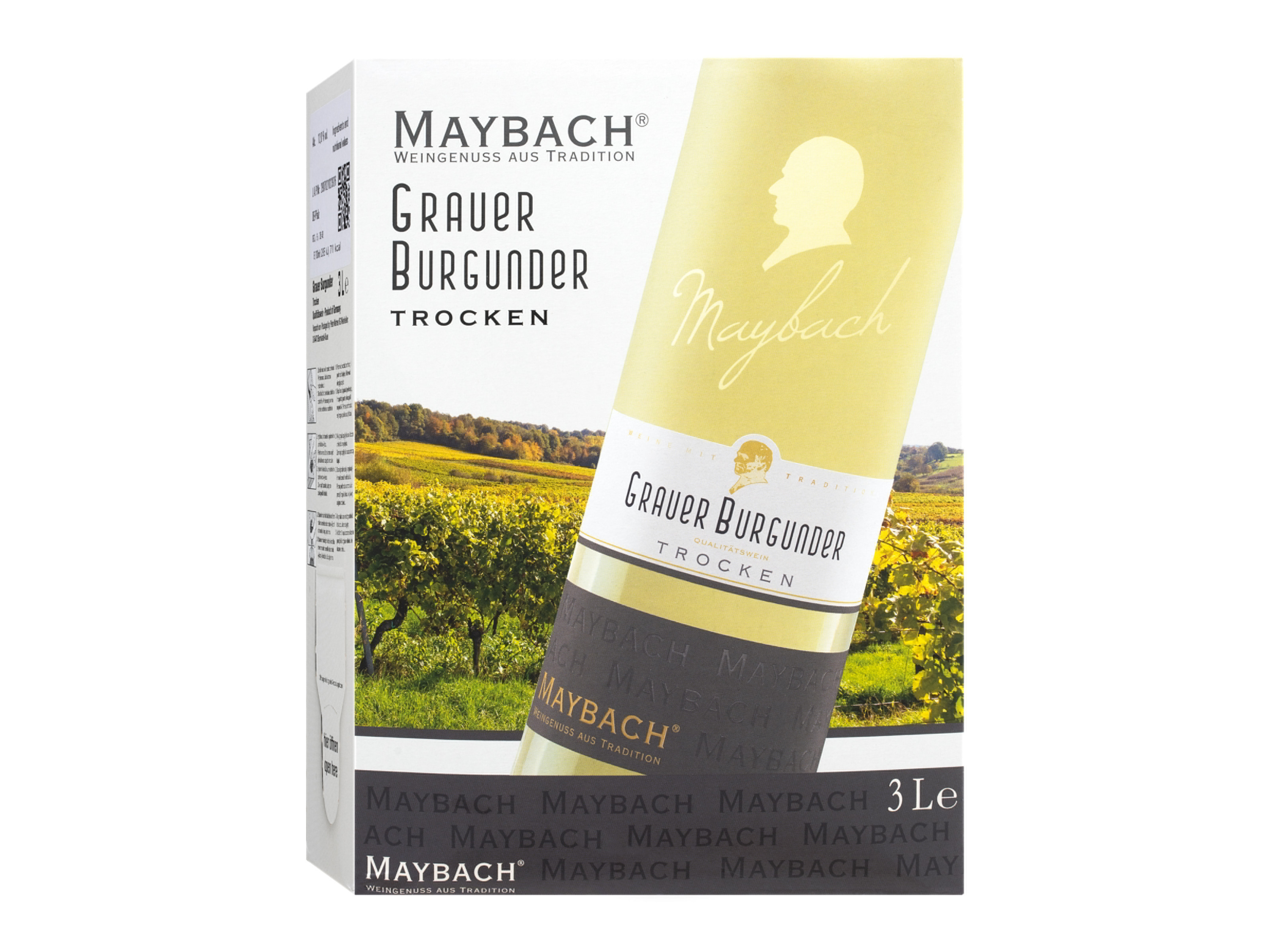 Lidl Wein-Angebot - MAYBACH Grauer Burgunder 3-l-Bag-in-Box trocken, Weißwein 2025