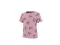 Rosa Kurzarm-T-Shirt mit Schleifenmuster.