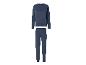 ESMARA® Damen Frottee-Pyjama, lang, in Dunkelblau.