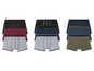 Sechs Paar Herren-Boxershorts in verschiedenen Farben.