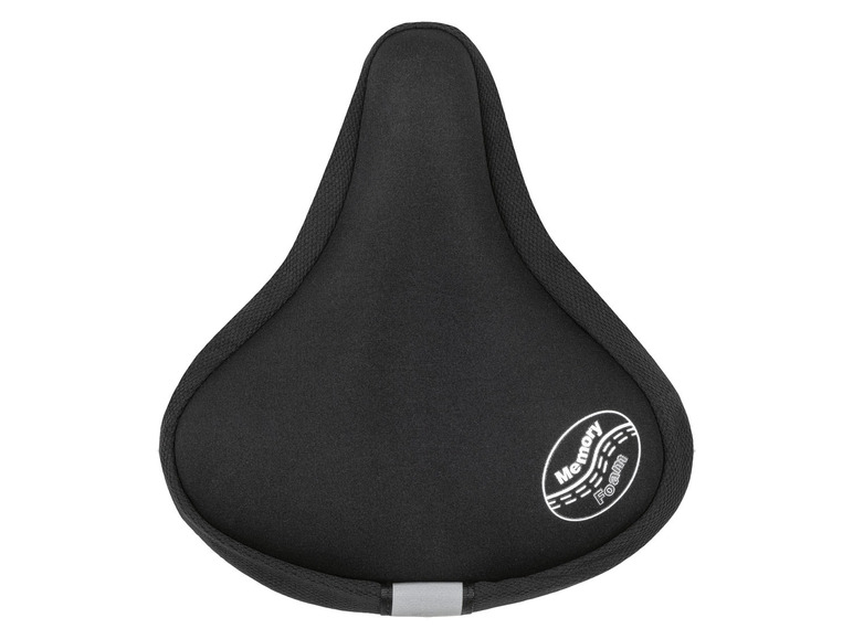 Schwarzer Fahrradsattel mit Memory-Schaum-Polsterung.