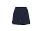 Damen-Shorts in Marineblau mit elastischem Bund und Falten.