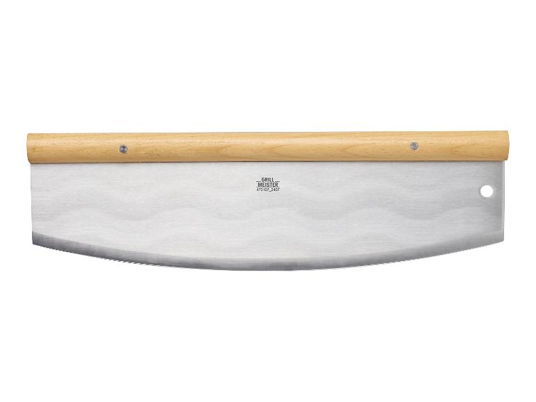 Grill Meister Pizzaschneider: Klinge aus Edelstahl, Holzgriff.