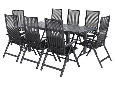 LIVARNO® Rope-Set »Miami«, 9-teilig - Ausziehtisch & 8 Klappsessel