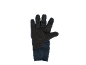 Dunkelblauer Winterhandschuh mit schwarzer Grifffläche, Rückansicht.