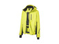 Eine leuchtend gelbe Skijacke mit schwarzen Details.