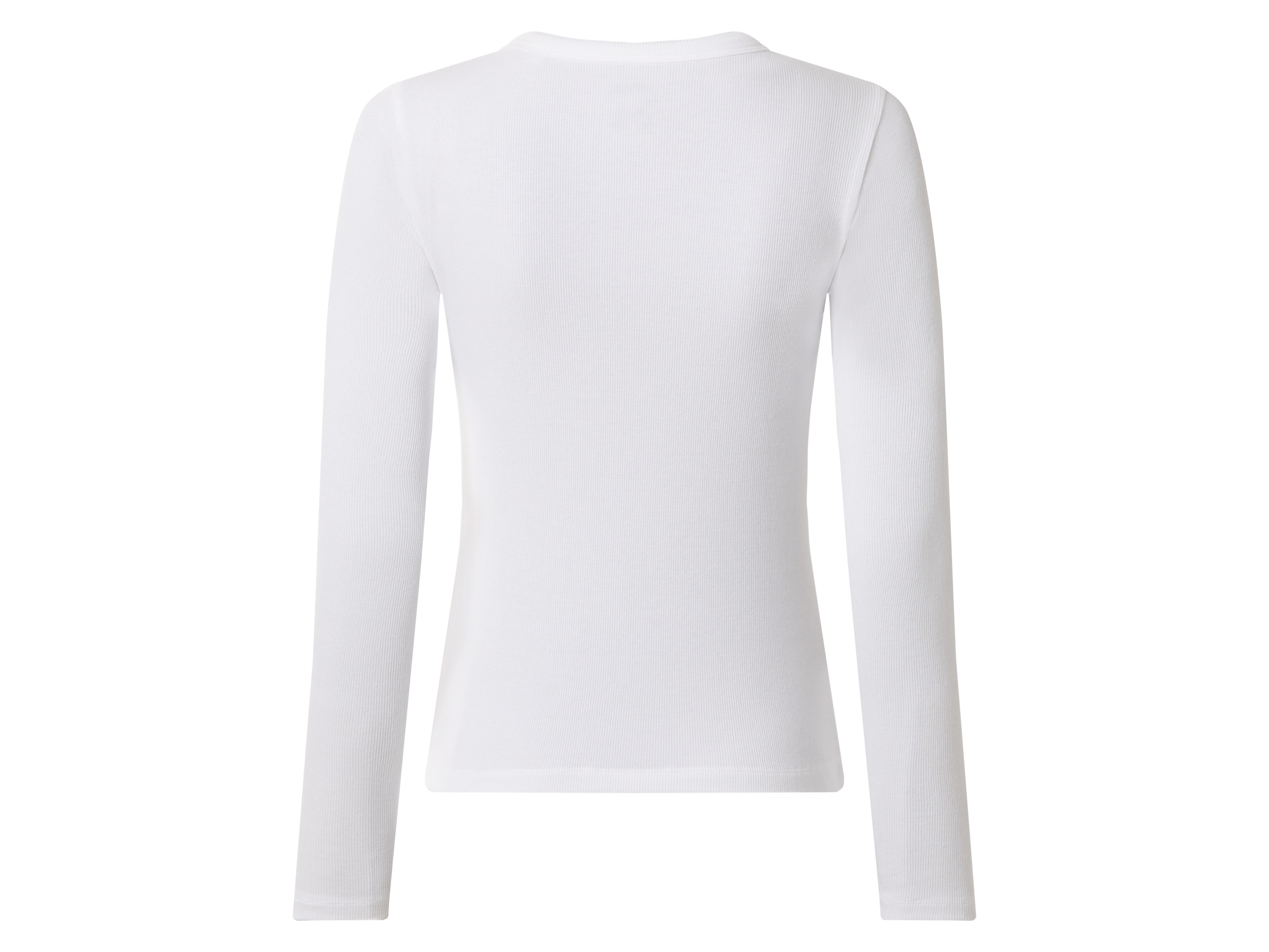 Thumbnail - esmara® Damen Langarmshirt Rippe (Weiß, S(36/38))