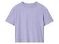 Hellviolettes T-Shirt mit kurzen Ärmeln und Rundhalsausschnitt