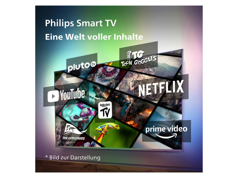 126 Fernseher Zoll) PHILIPS (50 cm »50pus7608/12« TV Smart