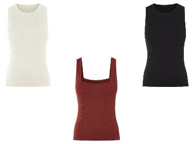 esmara® Damen Top, in modischer Ripp-Qualität