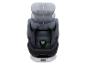 Verstellbarer grauer und schwarzer Kindersitz mit grünen Akzenten